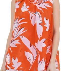 Orange Floral Women's Blouse